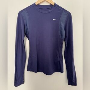 Nike Women's Long Sleeve Dry Fit in Deep Purple